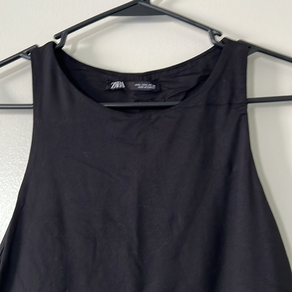 Zara black high neck bodysuit Size L snap crotch - Picture 5 of 6